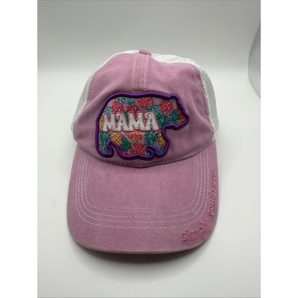 Simply Southern Mama Bear Trucker Hat Pink Mesh Cap NWT Southern Preppy